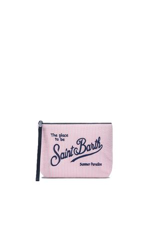 Aline Seersucker Pochette Stripes MC2 SAINT BARTH | Pochette | ALI004900376L